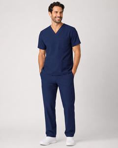Summer Nursing Hospital <b>Scrubs</b> Latest Design OEM ODM Polyester Spandex Nurse Uniforms <b>Scrub</b> <b>Sets</b> - Product Image 2