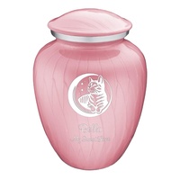 Urne funéraire pour animaux en émail rose de dernière génération, fournitures funéraires pour animaux, urne funéraire en métal pour cendres, fabrication sur mesure