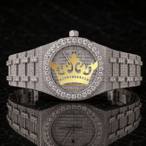 Reloj de Lujo para Hombre con Diamantes Moissanite, Completamente Adornado con Piedras VVS, Reloj de Pulsera - Product Image 1