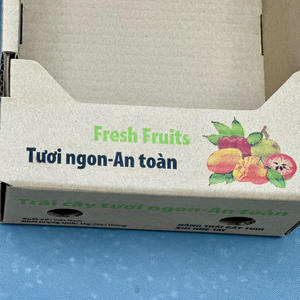 Emballage personnalisé pour mangues fraîches, boîte en carton ondulé kraft naturel pour fruits avec trous de ventilation, carton de présentation recyclable - Product Image 4