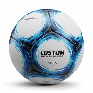 Ballon de football taille 4 officiel, cousu à la machine, couleur et logo personnalisables, durable, toutes conditions météorologiques, qualité supérieure pour le jeu en extérieur, adultes - Product Image 1