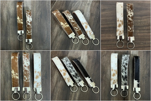 พวงกุญแจหนังวัวแท้แบบใหม่ พร้อมขน  ทนทาน ใช้ได้ทั้งชายและหญิง สำหรับกระเป๋า รถยนต์ และใช้ในชีวิตประจำวัน - Product Image 3