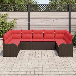 Ensemble de canapés de jardin en polyrotin 6 places, résistant aux intempéries, mobilier d'extérieur au design contemporain - Product Image 3