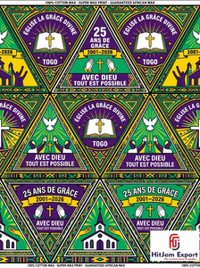 Customized African Wax Print Fabric Manufacturer Church Anniversary Convention Celebration Uniform Fundraising Fabric Supplier - Product Image 6