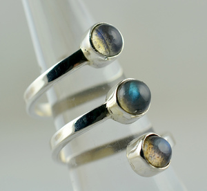 <b>Labradorite</b> <b>Ring</b> 925 Sterling Silver Handmade Boho Statement Promise Jewelry for Women Natural Round Shape Gemstone Jewelry - Product Image 5