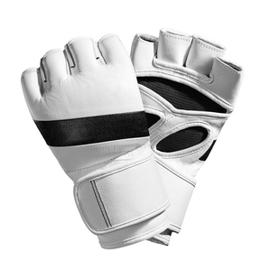 Gants de MMA en cuir personnalisés avec logo professionnel, fermeture auto-agrippante et support pour le poignet, pour l'entraînement des adultes - Product Image 5