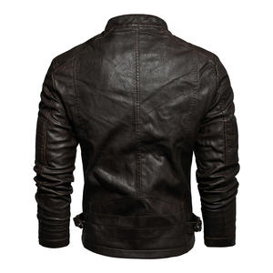 Blouson Moto Homme en Cuir PU Brodé, Coupe Slim, avec Poches Zippées – Tendance Hiver Automne – Nouvelle Collection – Meilleures Ventes - Product Image 6