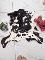 Nouveaux tapis en cuir de vachette design, vente flash, tapis noir et blanc pour salon, décoration scandinave bohème, 100 % cuir de vachette naturel