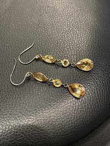 Citrine Drop <b>Earrings</b> Sterling Silver <b>Earrings</b> November Birthstone Women Jewelry <b>Handmade</b> <b>Earrings</b> Gift For Her Elegant Fashion - Product Image 6