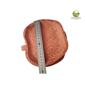 Handmade Coconut Wooden Pear-Shaped Dessert <b>Plate</b> Natural Finish Irregular Shape <b>Decorative</b> Tableware - Product Image 3