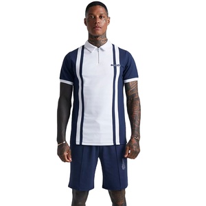 ชุดลำลองผู้ชายแขนสั้นขายดี เสื้อยืดผู้ชายทรงเข้ารูปสำหรับฤดูร้อน ชุดสองชิ้นสั่งทำได้ - Product Image 5