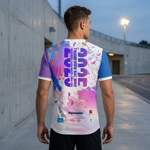 เสื้อยืดวิ่งคุณภาพสูง ชุดกีฬาแบบกำหนดเอง แห้งเร็ว ระบายอากาศได้ดี เหมาะสำหรับออกกำลังกาย - Product Image 5