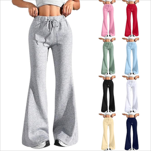 Women Flare Sweatpants High Waist Wide Leg <b>Yoga</b> Pants Casual Lounge Bell Bottom <b>Trousers</b> - Product Image 6