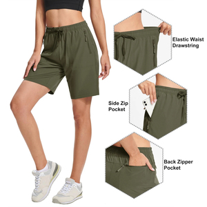 Shorts Cargo Transpirables con Cordón para Mujer, de Algodón, Casuales, Cómodos, para Verano - Product Image 5