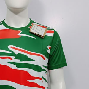 เสื้อฟุตบอลซับลิเมชั่นคุณภาพเยี่ยม ด้านหน้าแบบอินเตอร์ล็อค และด้านหลังแบบไมโครเมช โพลีเอสเตอร์ 100% 140 กรัมต่อตารางเมตร - Product Image 3