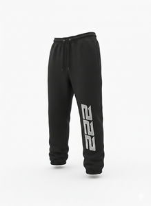 Pantalones Deportivos Negros Lisos para Entrenamiento, Logotipo Personalizado, Ropa Deportiva Holgada de Algodón, Ropa Deportiva Urbana para Hombre - Product Image 3