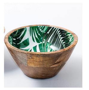 Grand saladier en bois de manguier, bol de service en bois naturel pour la cuisine et les restaurants - Product Image 5