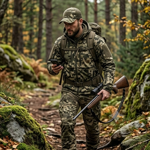 B2B Bulk Premium <b>Waterproof</b> Hunting <b>Jacket</b> Breathable Thermal <b>Camo</b> Outdoor Sportswear Shooting Apparel Summer Nylon Front Print - Product Image 5
