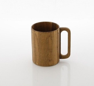 แก้วกาแฟไม้สไตล์เรียบง่าย แก้วไม้เนื้อแข็งทำมือ สำหรับชา กาแฟ เบียร์ ใช้ในบ้าน รับประทานอาหาร จากซัพพลายเออร์ที่ดีที่สุด - Product Image 4