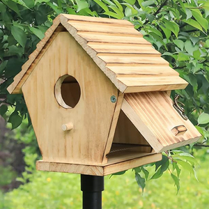 Casa para Pájaros Hecha a Mano con Madera de Cedro - Decoración para Jardín - Venta al Por Mayor - Product Image 2