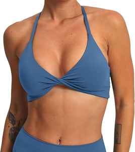 Women Athletic Twist Knot Bra <b>Top</b> Breathable Workout Activewear Bra - Product Image 3
