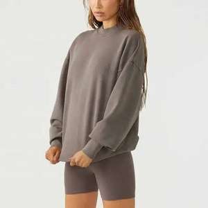 Sweat-shirts à col rond pour femmes, personnalisés avec broderie OEM, unisexes, 100% coton, streetwear, vêtements brodés sur mesure, sweat à capuche pour femmes - Product Image 3