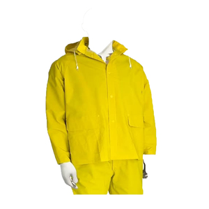 Adult Men's Waterproof Windproof 100% Polyester Rain Suit 2-Piece Set with Zipper Closure Customizable design and color - Product Image 3