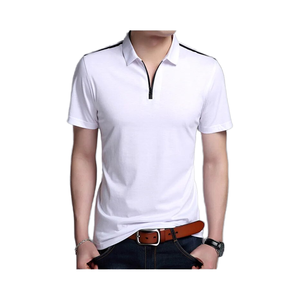 T-shirt pour homme à manches courtes et col en V, 100% coton, style streetwear, couleur unie, neuf, été 2025 - Product Image 1