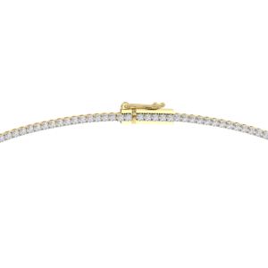 สร้อยคอเทนนิสเพชรแล็บเกรด Celeste 14k ทองคำแท้ ดีไซน์เรียบง่าย ราคาขายส่งแบบคลาสสิก (5 กะรัต) ทูวี. - Product Image 3