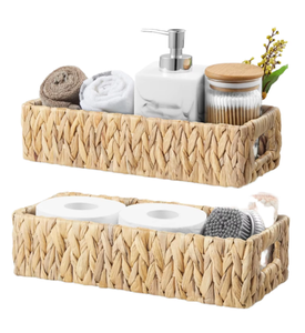 Rectangular Hand Woven <b>Water</b> <b>Hyacinth</b> <b>Basket</b> - Product Image 2