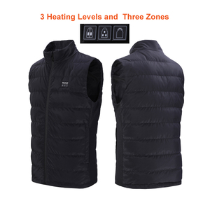 Winter Men <b>Women</b> <b>Black</b> Heated Vest with 8 Heating Zones and 3 Adjustable Temperatures - Product Image 4