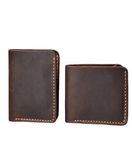 New Genuine Leather Unisex <b>Wallets</b> Open Closure Short Length Waterproof <b>Coin</b> Pocket Purses Gift for Men Standard International - Product Image 1