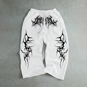 Hot Sale Lightweight <b>Men</b> Jogger Pants High Waist 100% Cotton Flared <b>Trouser</b> Custom <b>Printed</b> Logo Patchwork Flared <b>men's</b> <b>trousers</b> - Product Image 3