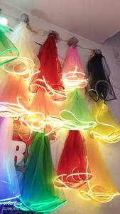 Lampe à LED suspendue en tissu pour décoration de plafond, rideau RGB pour mariage, scène, salle, draperie pour événements - Product Image 5