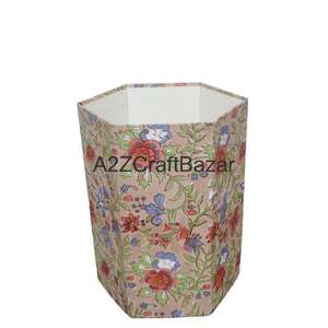 Poubelle pliable en papier recyclé fait main, imprimée en floc multicolore, pour usage extérieur, domestique ou professionnel, vente en gros - Product Image 1