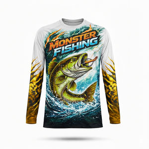 Vêtements de sport pour hommes, sur mesure, en gros, grande taille, manches longues, impression numérique, séchage rapide, protection solaire - Product Image 5