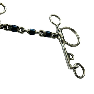Mors de polo Pelham en alliage bleu de qualité supérieure, tendance et à prix abordable, TOUGH TACK, taille et matériau personnalisables - Product Image 5