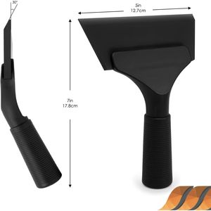 Spatola in gomma nera pura da 5 pollici per vetri auto, parabrezza, specchi, porte doccia e pulizia del bagno - Product Image 2