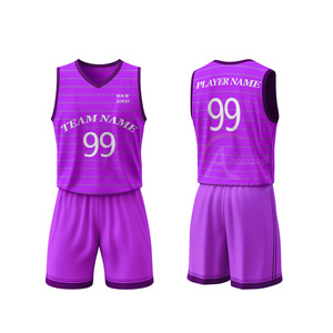 Uniforme de Baloncesto Sublimado para Equipo, Camisetas Reversibles Económicas, Combinación de Colores Personalizada, Bordado Personalizado, Talla Infantil - Product Image 2