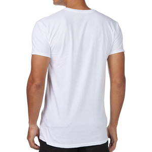 Camiseta de Punto Formal de Manga Corta con Cuello Alto para Hombre, Color Beige, Corte Regular, 100% Algodón Jersey, Color Sólido Informal, Talla Grande, 190 g/m² - Product Image 6