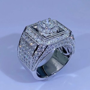 1Carat Moissanite Prong Setting 925 Sterling Silver White Gold Plated Classic Luxury Engagement Promise <b>Ring</b> <b>Dainty</b> Elegant Fine - Product Image 2