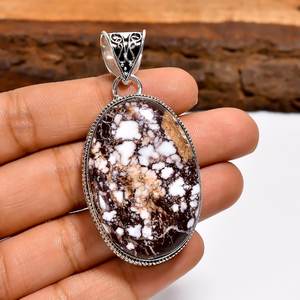 Colgante de jaspe magnesita Wild Horse, collar bohemio hecho a mano en plata de ley, joyería única con piedras preciosas, regalo para mujer - Product Image 2