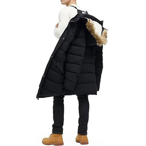<b>Men</b>’s Extra <b>Long</b> Fleece Puffer <b>Jacket</b> Hooded Winter Parka Warm Water-Resistant Insulated Coat Cold Weather Outerwear - Product Image 6