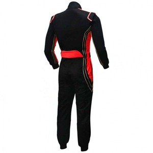 Men's Full Sleeve Black <b>Red</b> Motorcycle Racing <b>Suit</b> Flame Retardant All Seasons Wear - Product Image 3