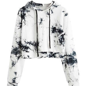 Hoodie à manches longues surdimensionné pour femme, taille personnalisée, durable, écoresponsable, bicolore, coupe courte - Product Image 4