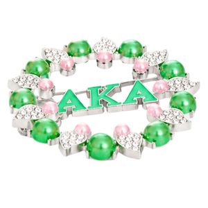 Pink Green Pearl Round Brooch Women Fashion Jewelry Crystal Beaded <b>Pin</b> Elegant Decorative Accessory Gift for Events Party Wear - Product Image 5