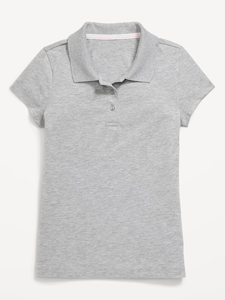 Lot de 3 polos en coton bleu marine pour filles, uniforme scolaire, école primaire, tissu tricoté - Product Image 2