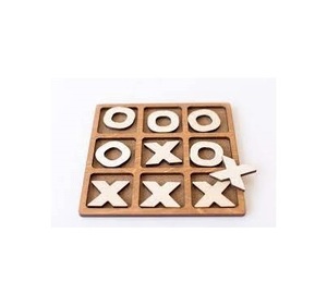 Juego de mesa Tic Tac Toe de madera con acabado en latón, un producto único para el juego XOXO, ideal para la familia, amigos, tiempo libre, juego de escritorio, fiestas. - Product Image 3