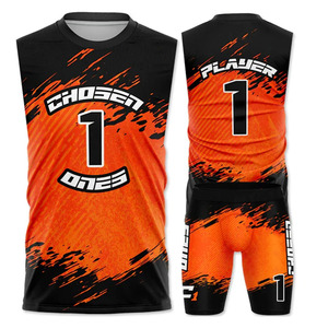 Leverlast Blue Yellow Hooded Compression Sportswear Set Number 6 Customized <b>Jersey</b> and <b>Shorts</b> for Flag Football - Product Image 3