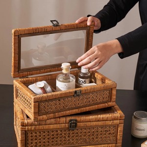 Caja de Almacenamiento de Ratán para Medicamentos, Organizador de Botiquín, Artículos Esenciales para el Hogar y la Cocina, Almacenamiento Multiusos, Tejida a Mano en India - Product Image 4